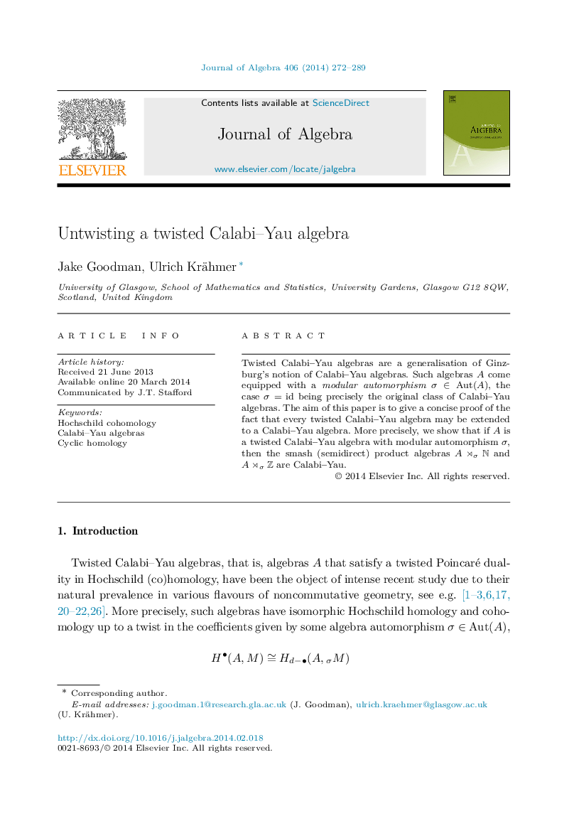 Untwisting a twisted Calabi–Yau algebra