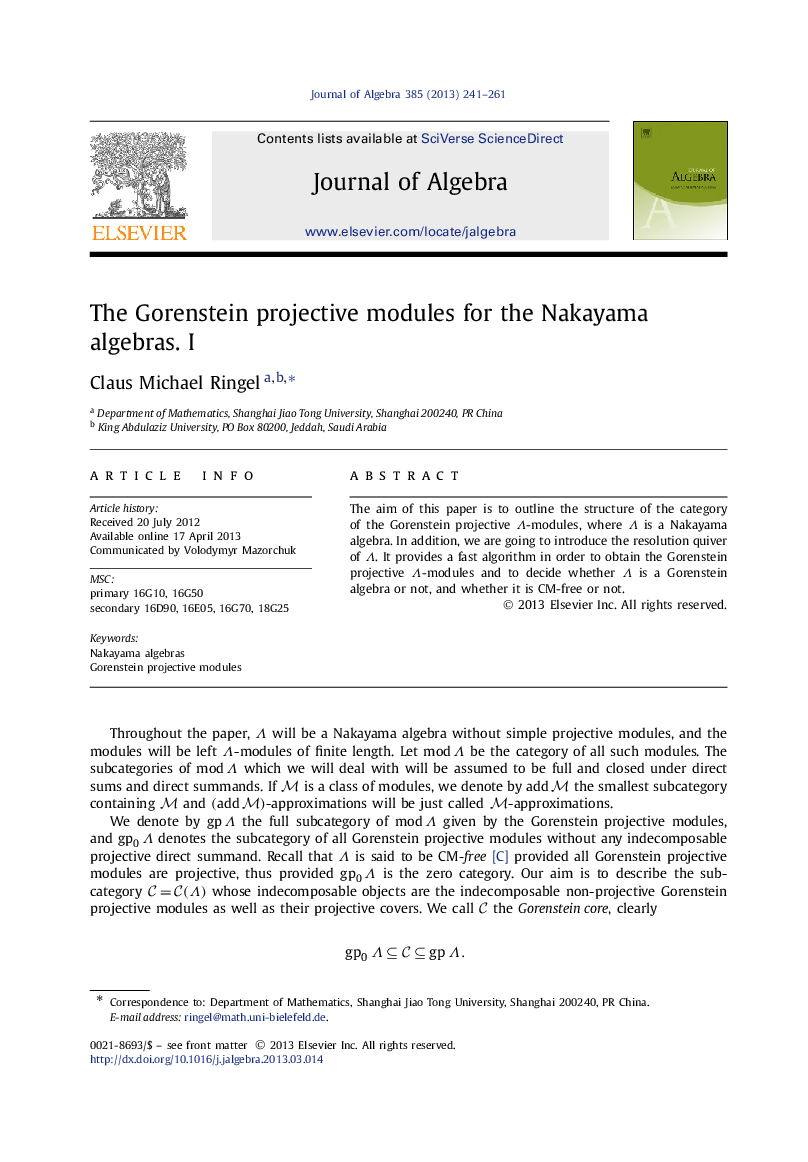 The Gorenstein projective modules for the Nakayama algebras. I