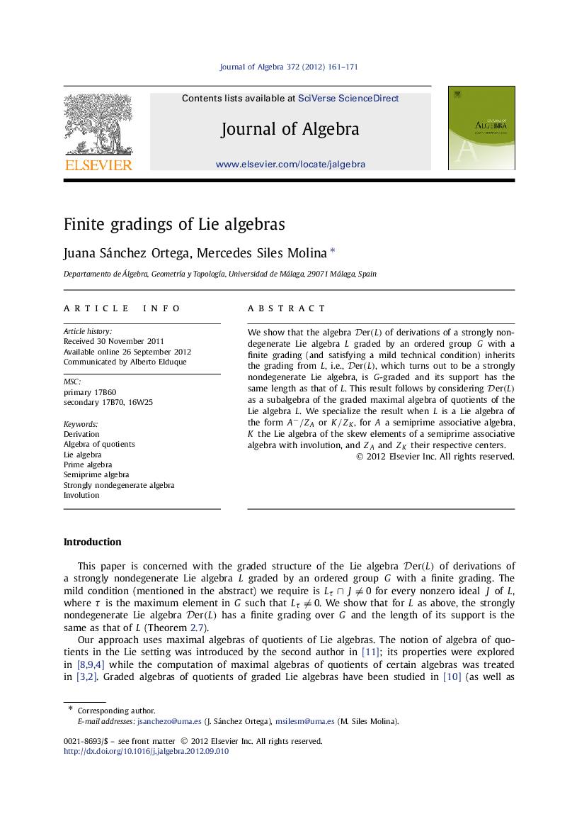 Finite gradings of Lie algebras