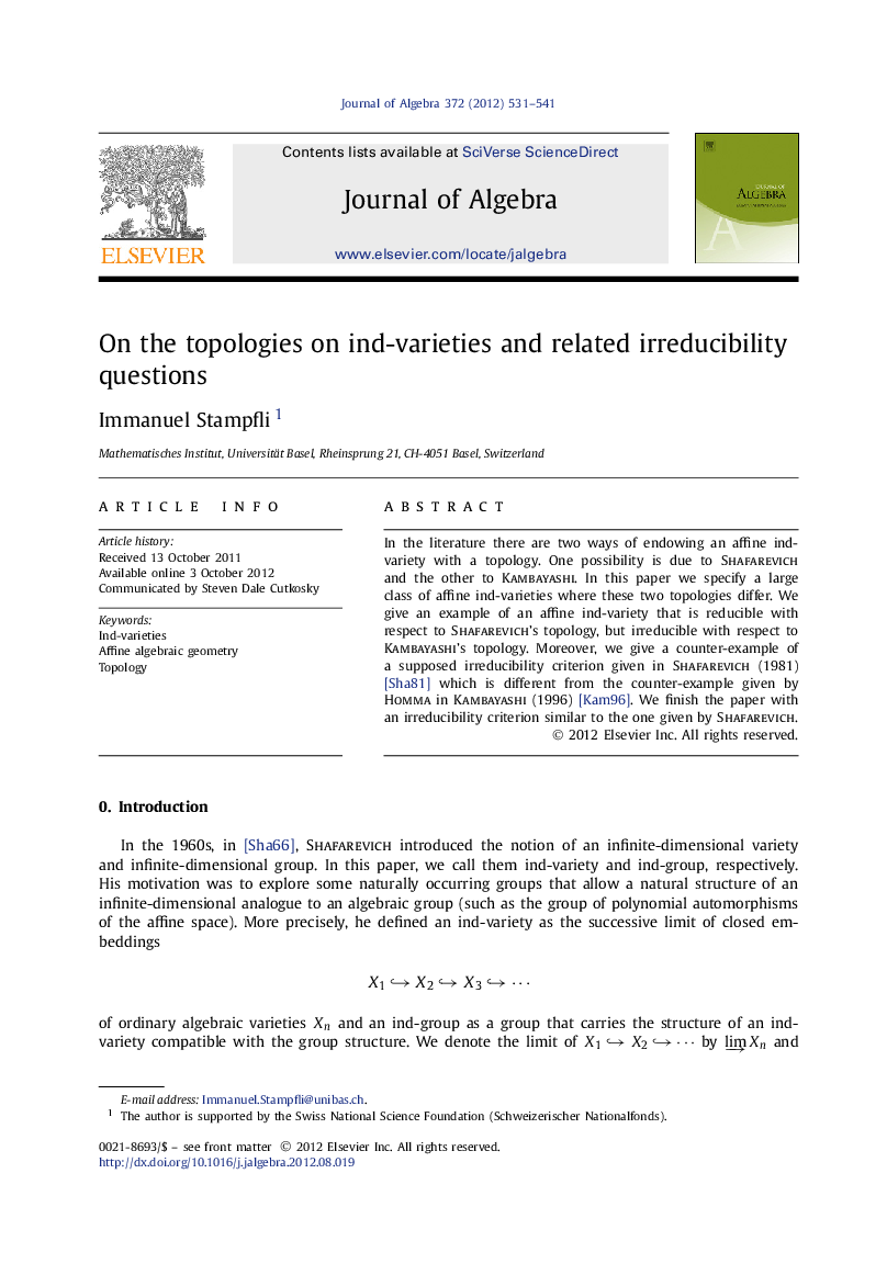 On the topologies on ind-varieties and related irreducibility questions