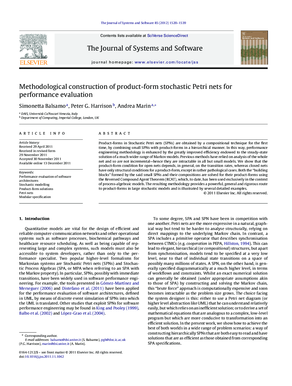 Methodological construction of product-form stochastic Petri nets for performance evaluation