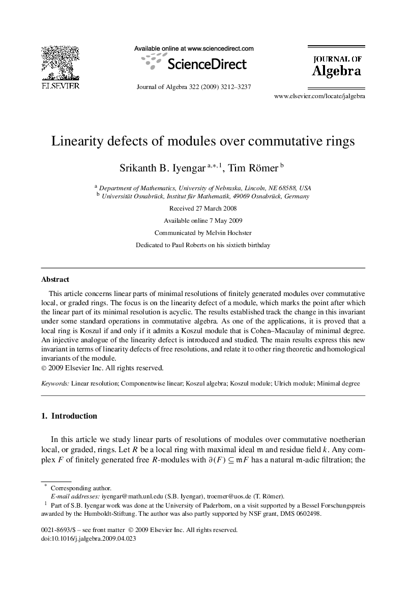 Linearity defects of modules over commutative rings