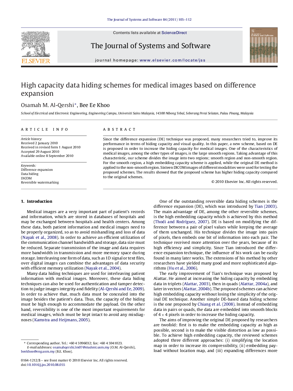 High capacity data hiding schemes for medical images based on difference expansion