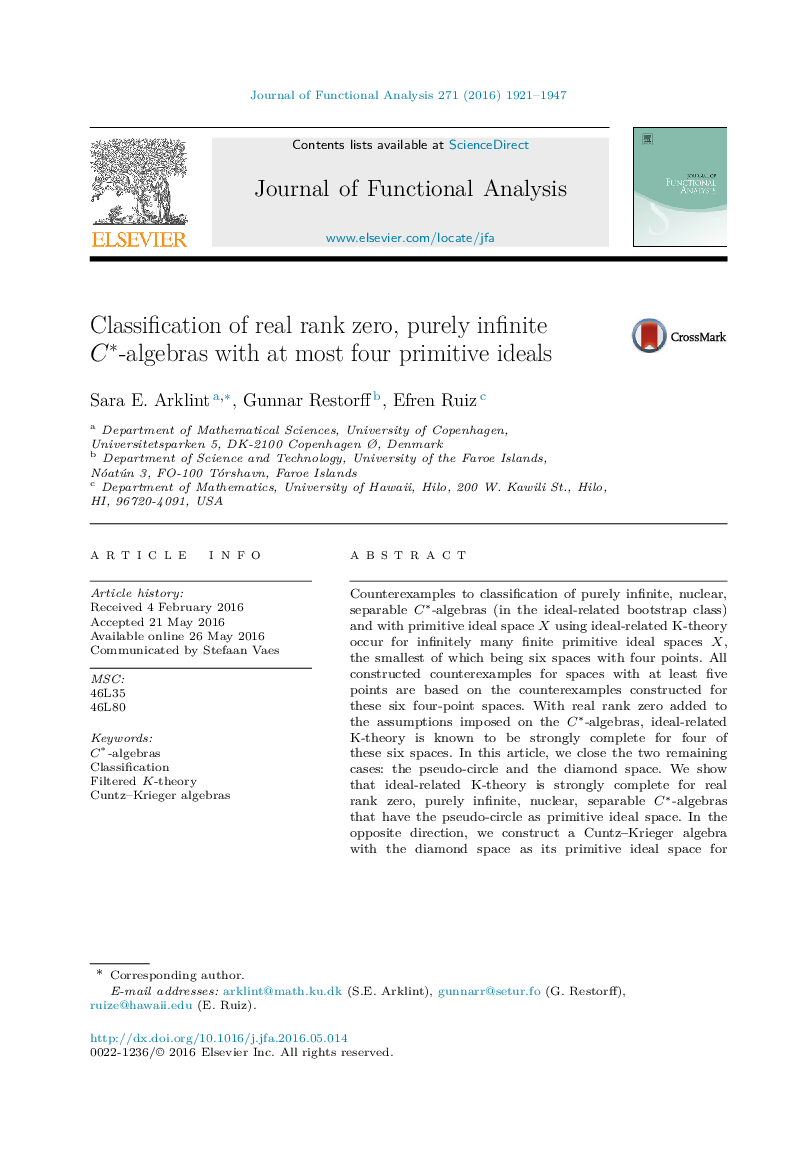 Classification of real rank zero, purely infinite C⁎-algebras with at most four primitive ideals