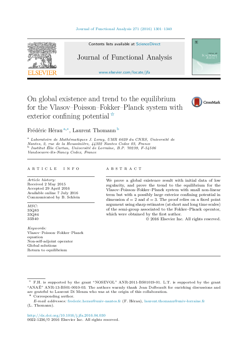 On global existence and trend to the equilibrium for the Vlasov–Poisson–Fokker–Planck system with exterior confining potential 