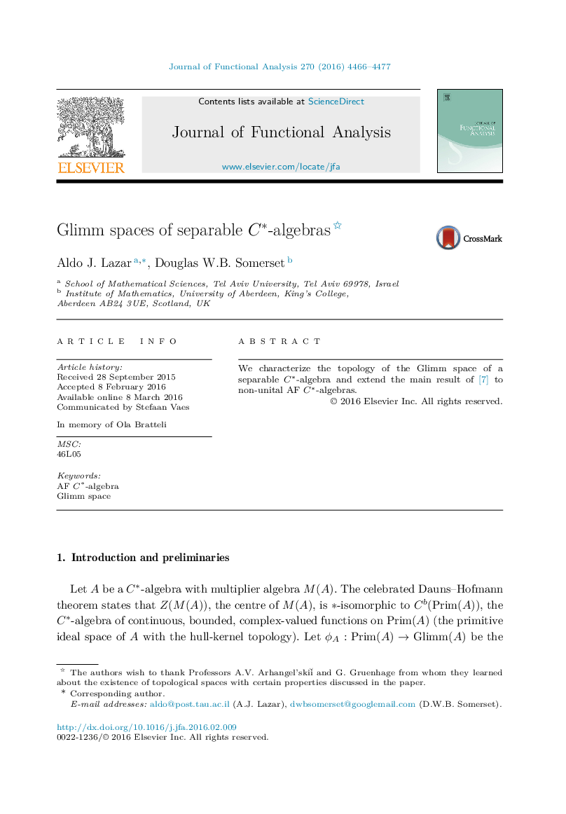 Glimm spaces of separable C⁎-algebras 