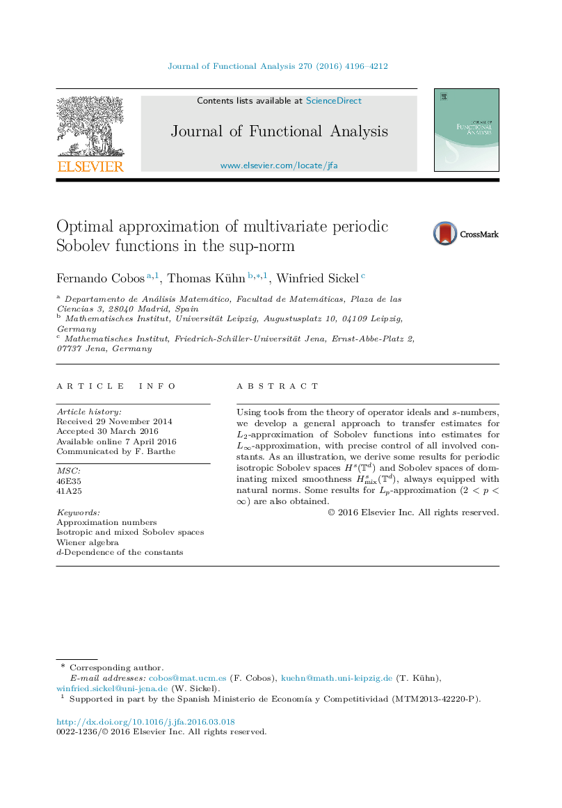 Optimal approximation of multivariate periodic Sobolev functions in the sup-norm