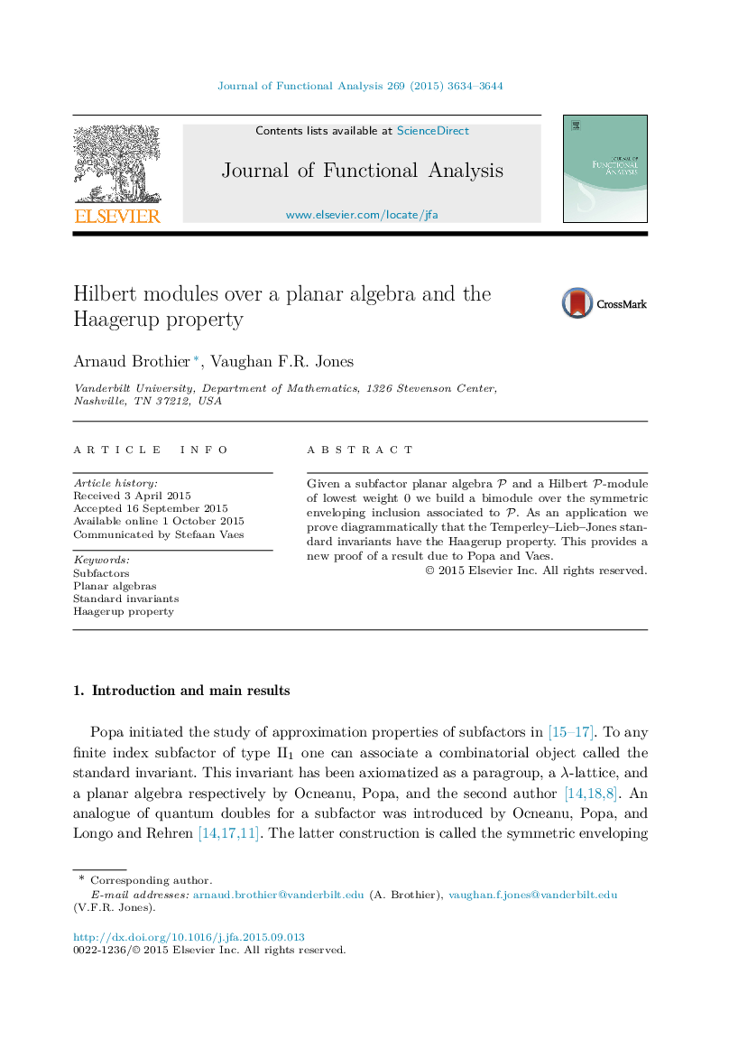 Hilbert modules over a planar algebra and the Haagerup property