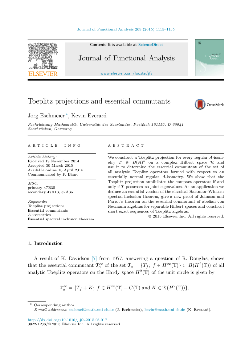 Toeplitz projections and essential commutants