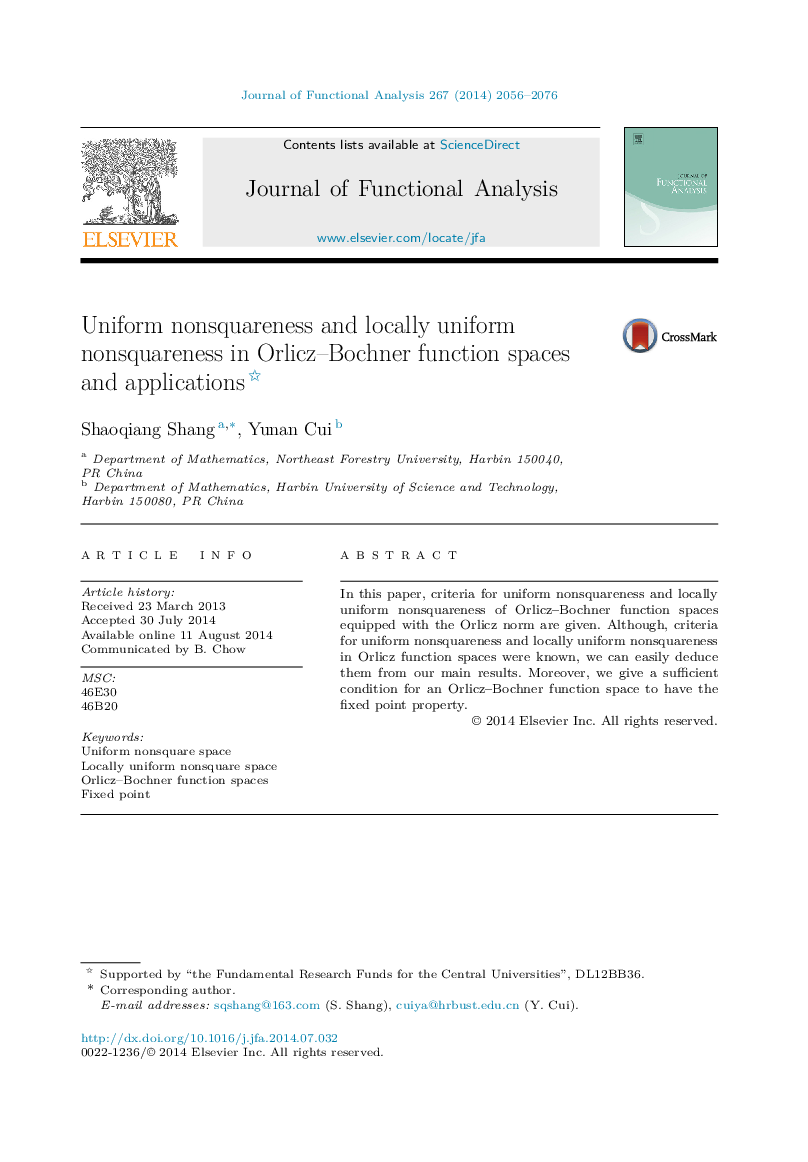 Uniform nonsquareness and locally uniform nonsquareness in Orlicz–Bochner function spaces and applications 