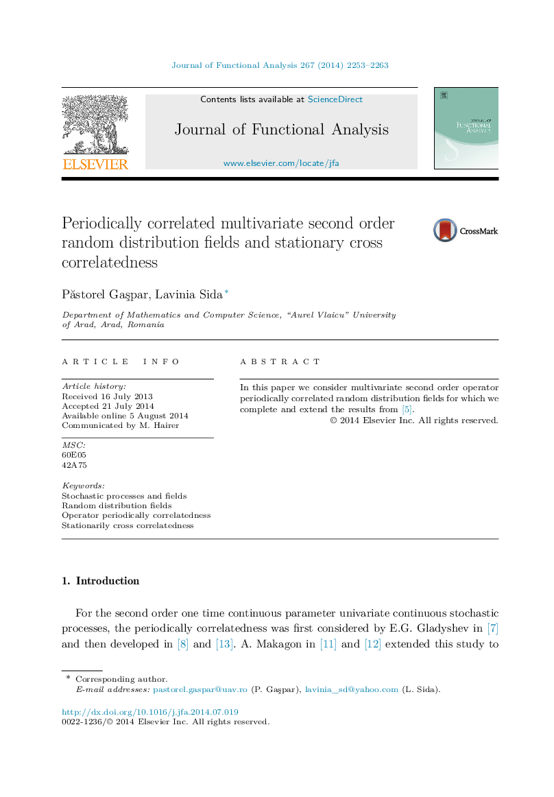 Periodically correlated multivariate second order random distribution fields and stationary cross correlatedness