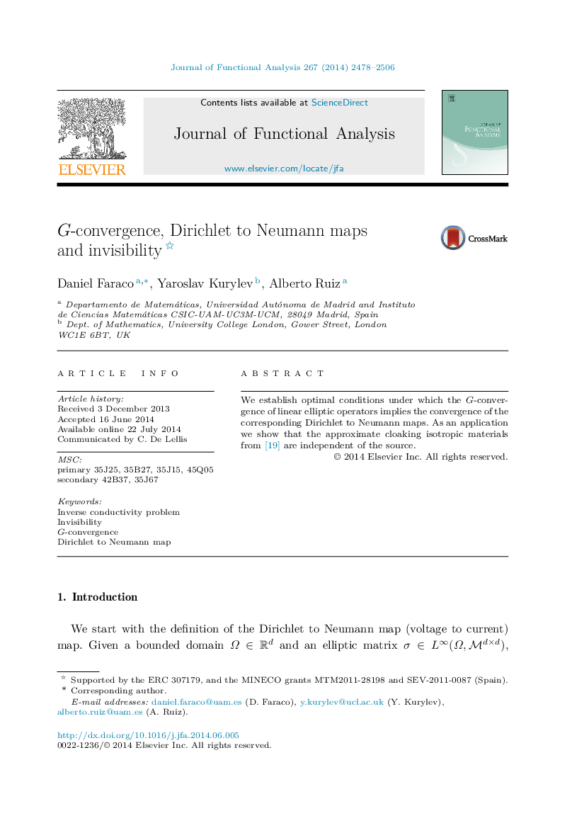 G-convergence, Dirichlet to Neumann maps and invisibility