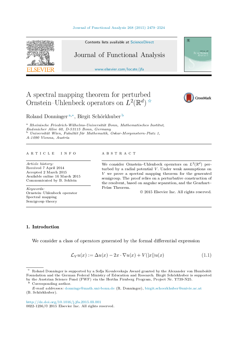 A spectral mapping theorem for perturbed Ornstein-Uhlenbeck operators on L2(Rd)