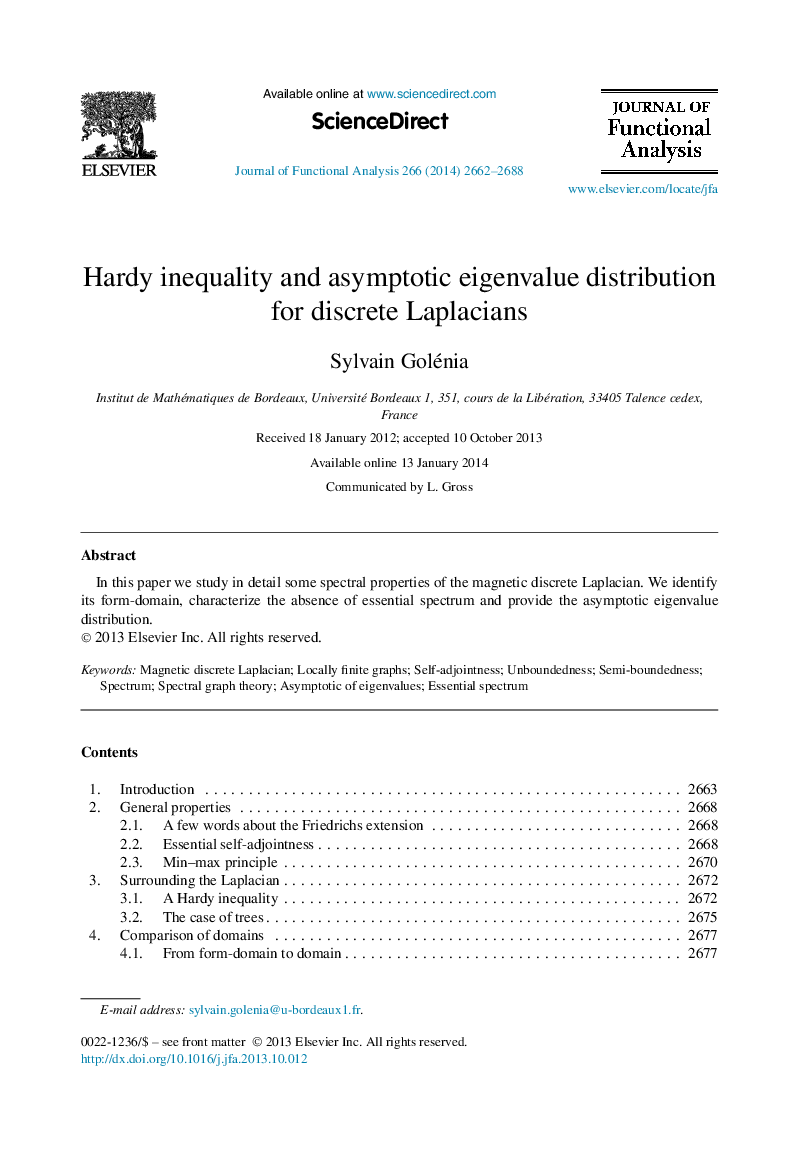 Hardy inequality and asymptotic eigenvalue distribution for discrete Laplacians