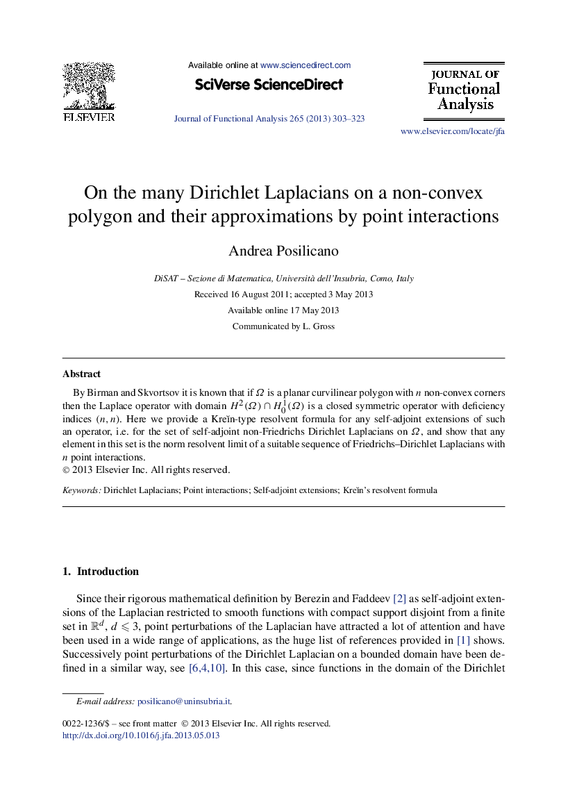 On the many Dirichlet Laplacians on a non-convex polygon and their approximations by point interactions