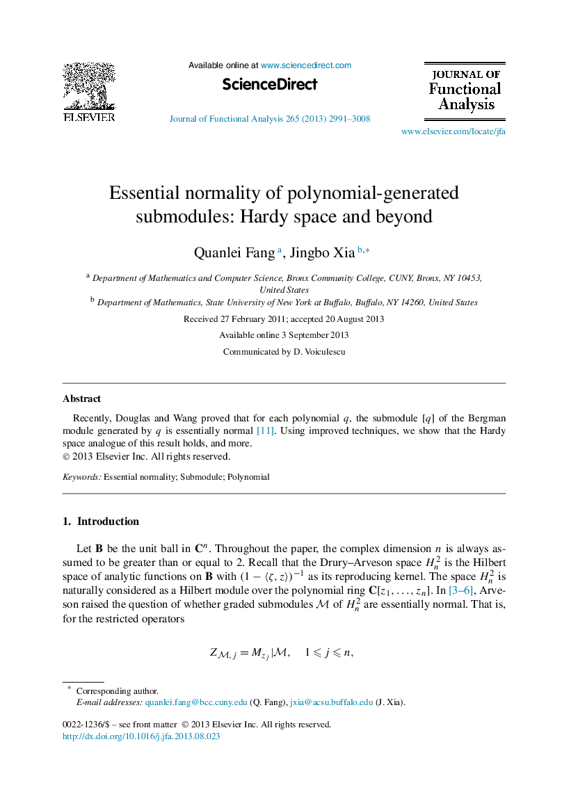 Essential normality of polynomial-generated submodules: Hardy space and beyond