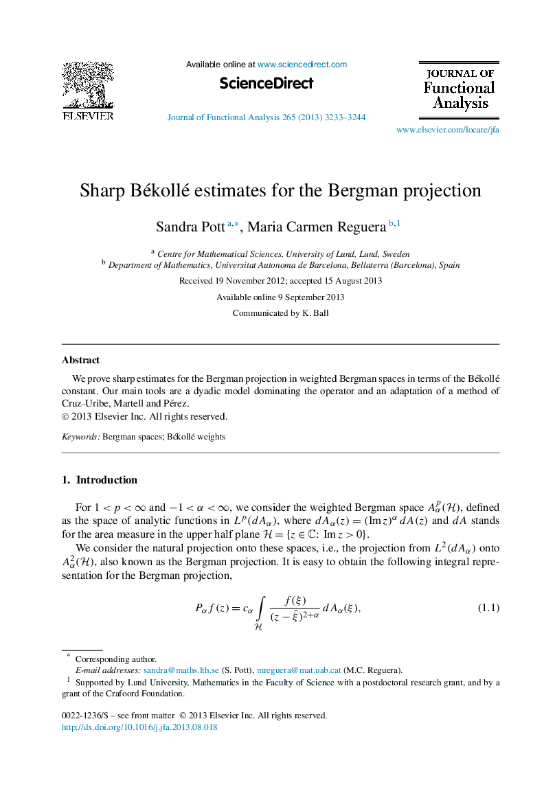 Sharp Békollé estimates for the Bergman projection