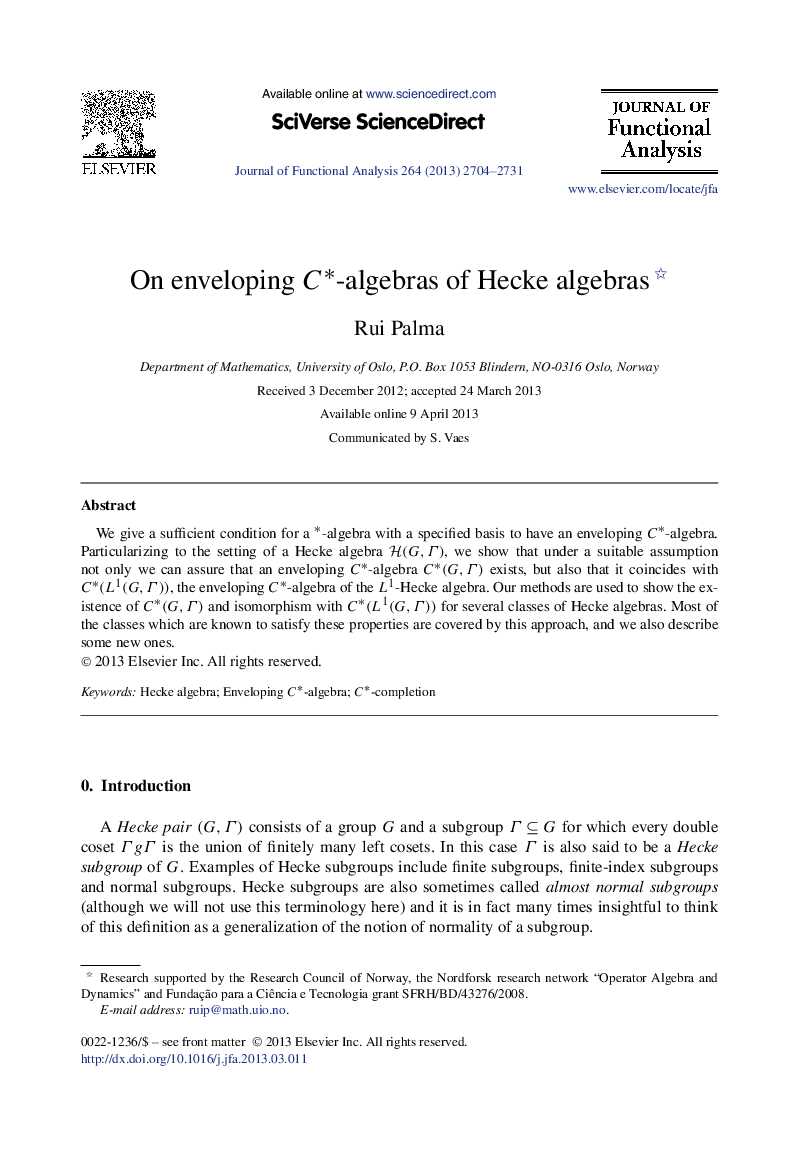 On enveloping C⁎-algebras of Hecke algebras 