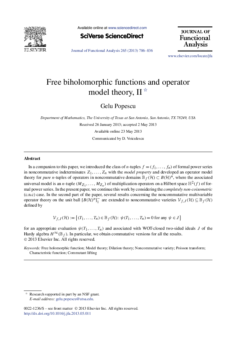 Free biholomorphic functions and operator model theory, II 