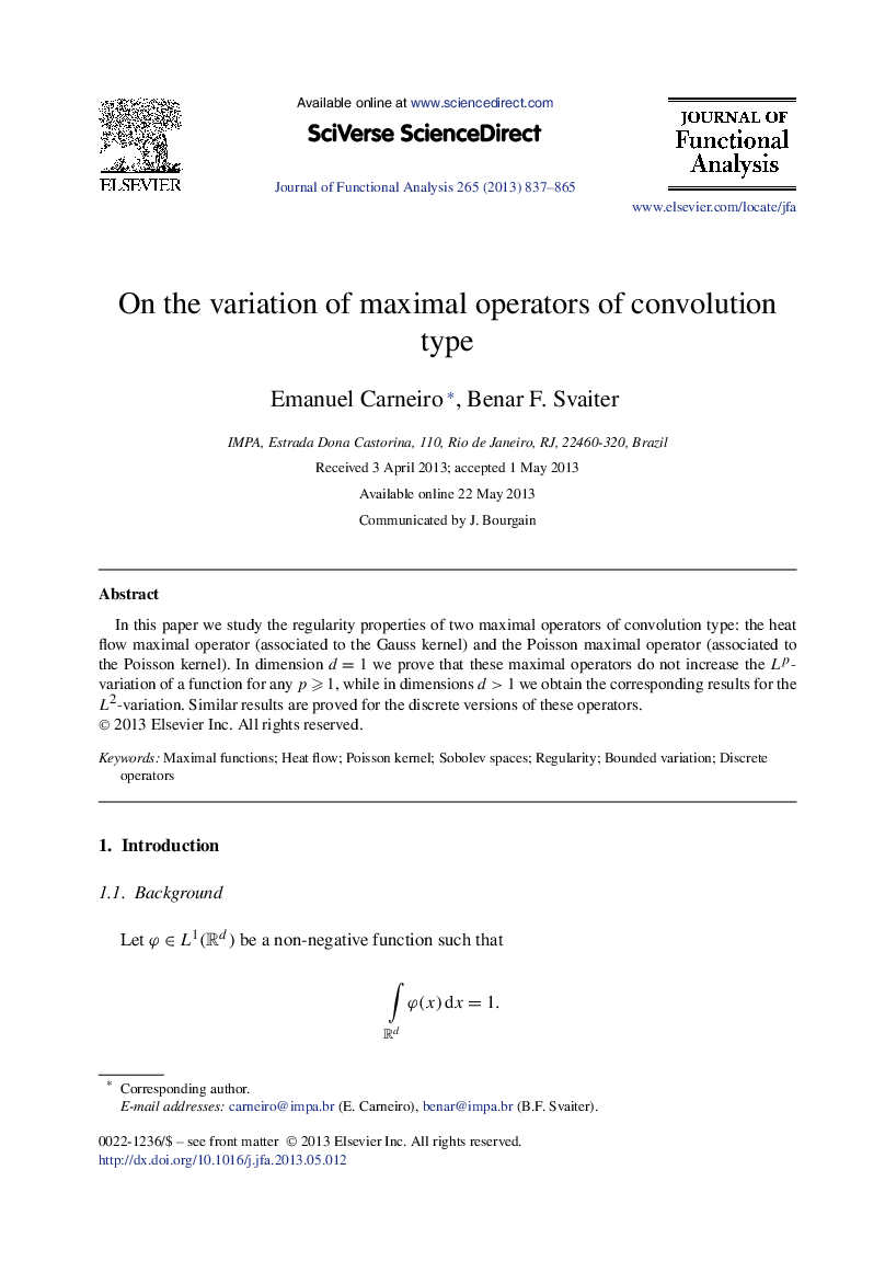 On the variation of maximal operators of convolution type