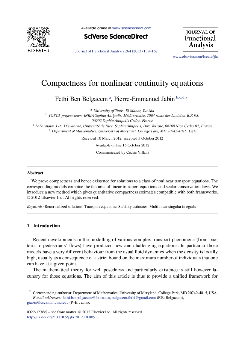 Compactness for nonlinear continuity equations