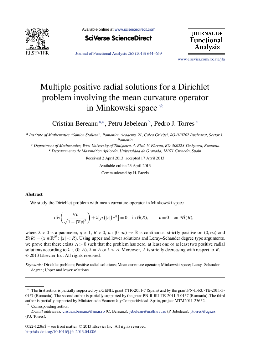 Multiple positive radial solutions for a Dirichlet problem involving the mean curvature operator in Minkowski space 