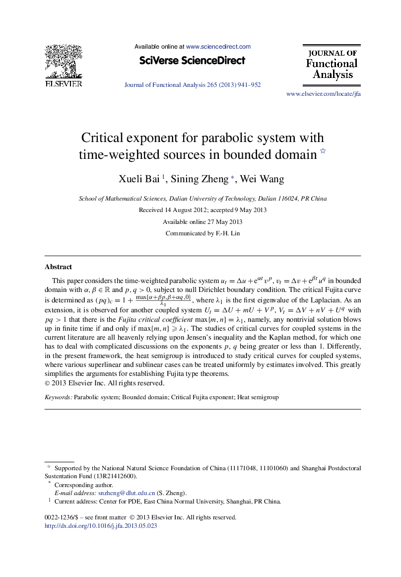 Critical exponent for parabolic system with time-weighted sources in bounded domain 