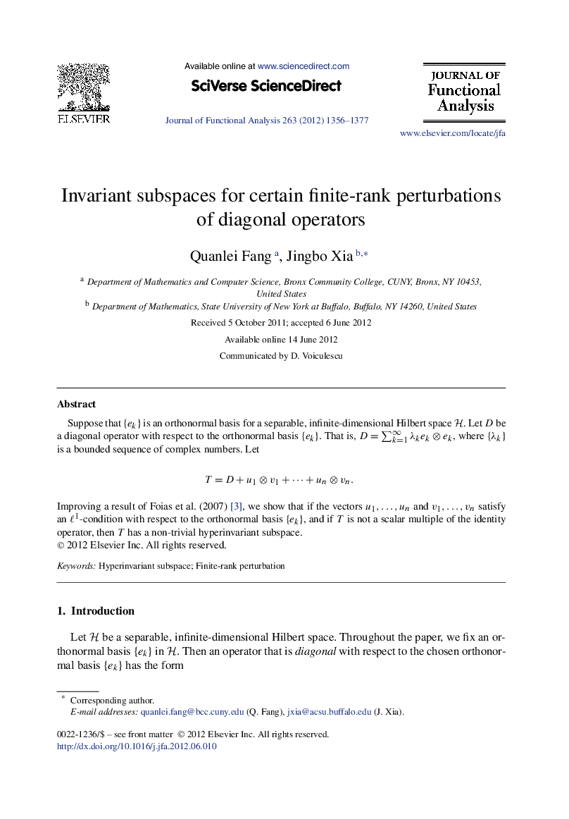 Invariant subspaces for certain finite-rank perturbations of diagonal operators