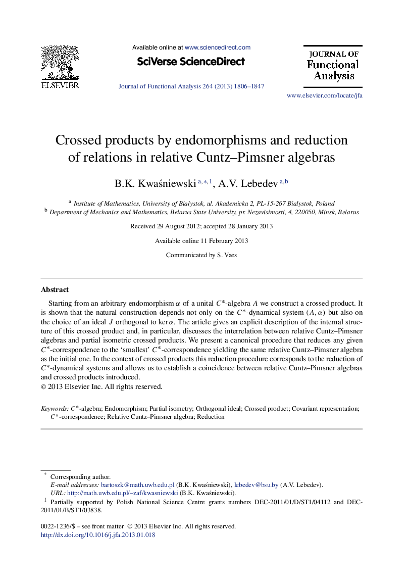 Crossed products by endomorphisms and reduction of relations in relative Cuntz–Pimsner algebras