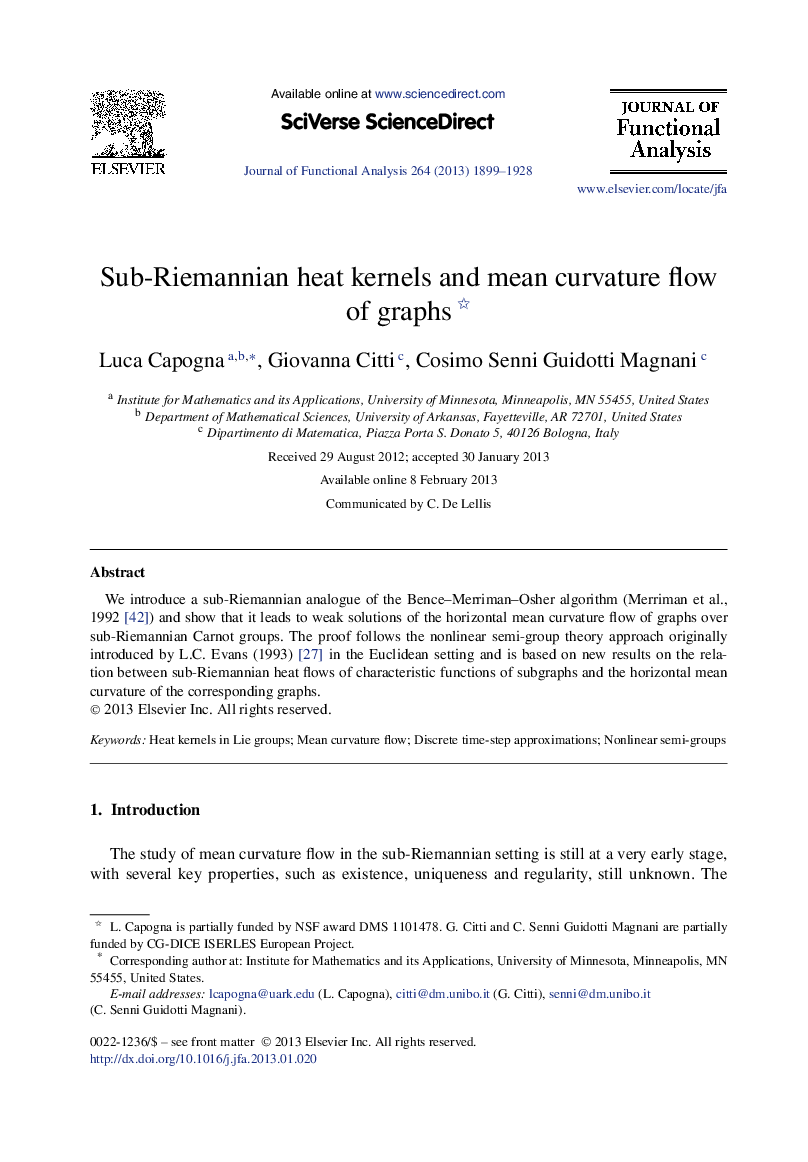 Sub-Riemannian heat kernels and mean curvature flow of graphs 