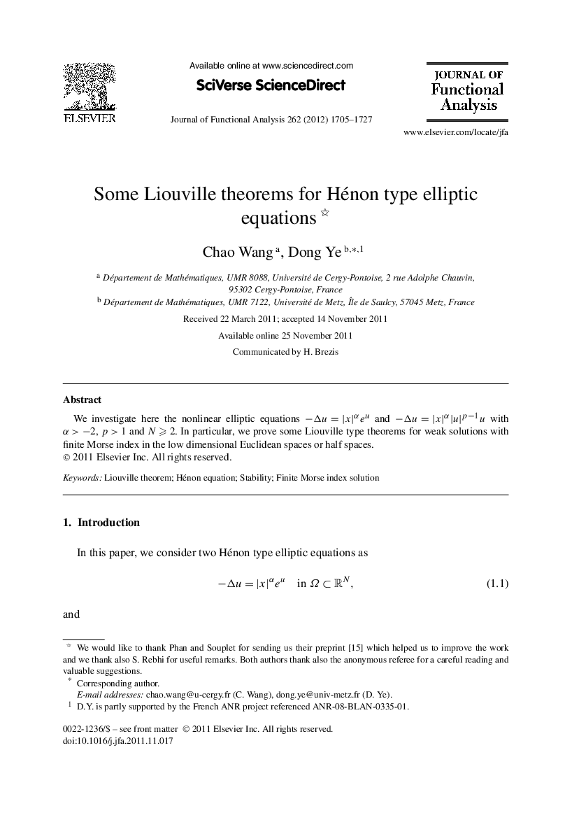 Some Liouville theorems for Hénon type elliptic equations 