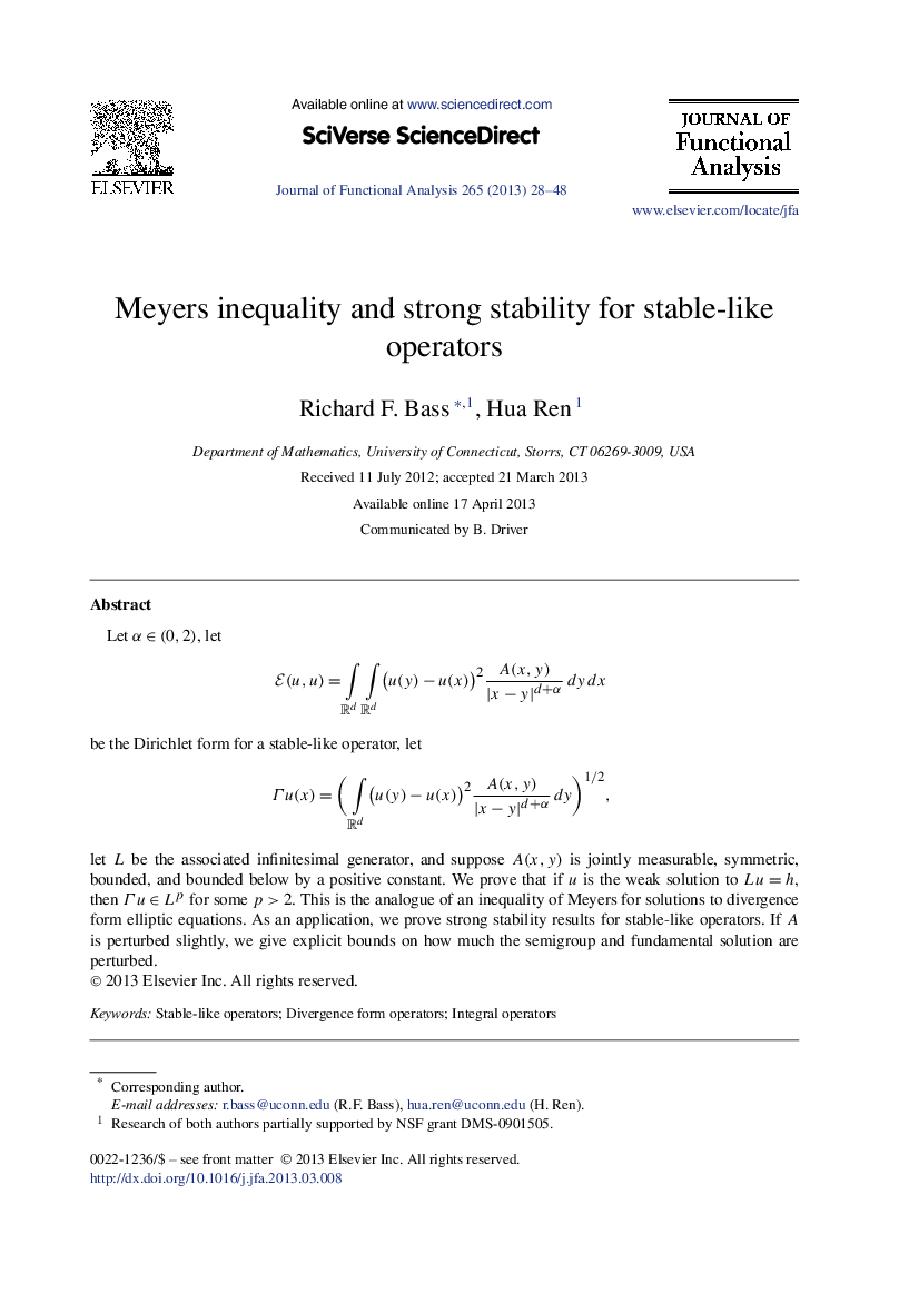 Meyers inequality and strong stability for stable-like operators