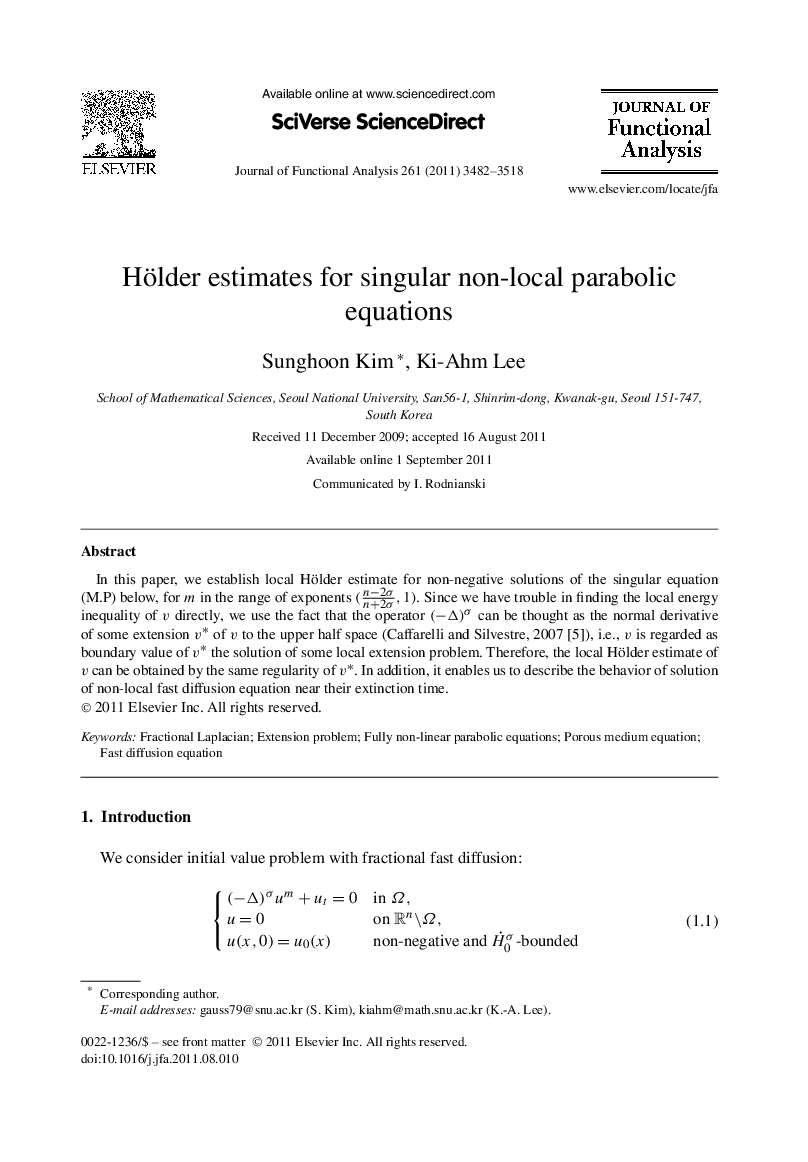 Hölder estimates for singular non-local parabolic equations