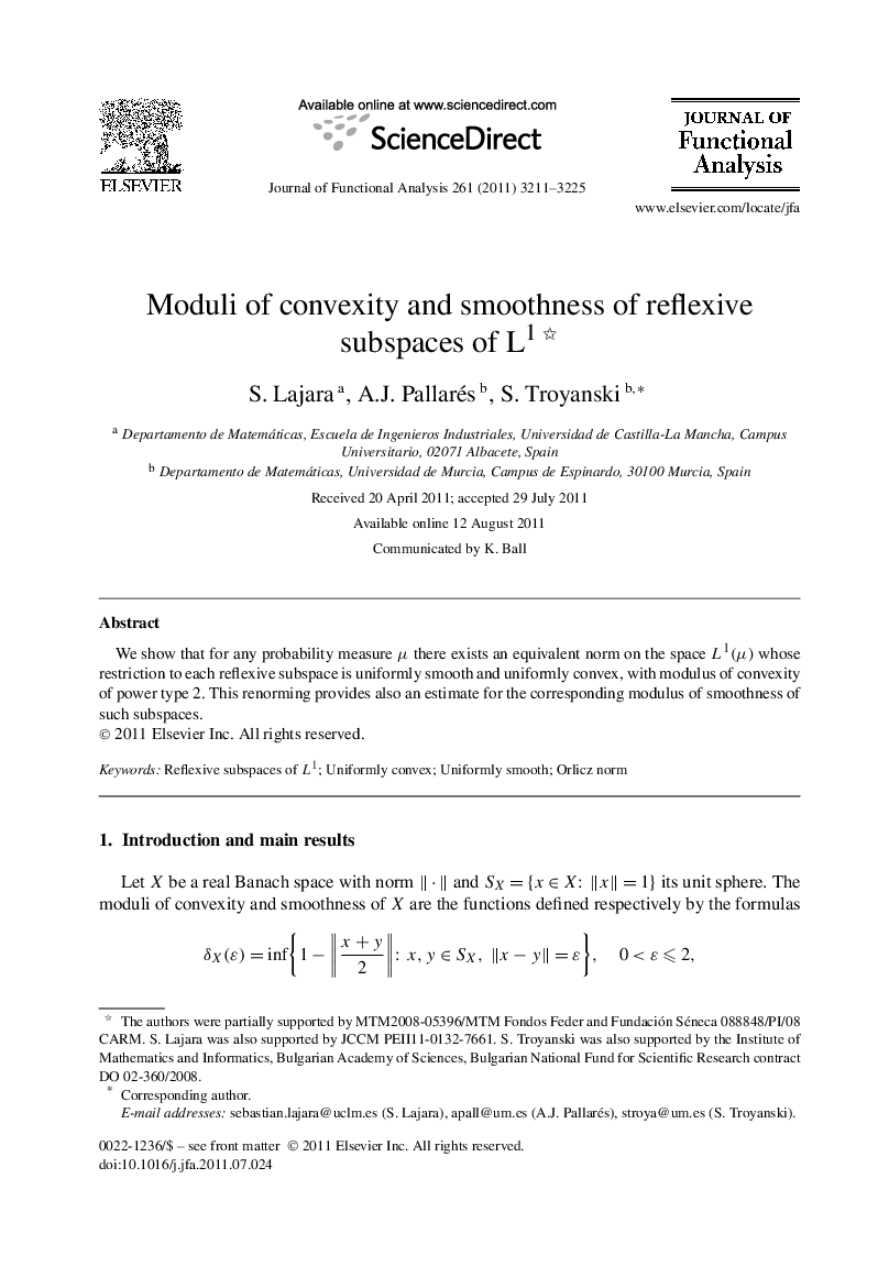 Moduli of convexity and smoothness of reflexive subspaces of L1