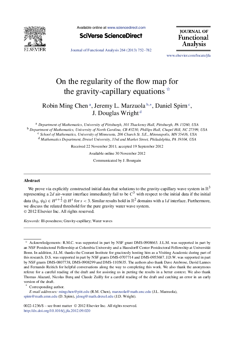 On the regularity of the flow map for the gravity-capillary equations 