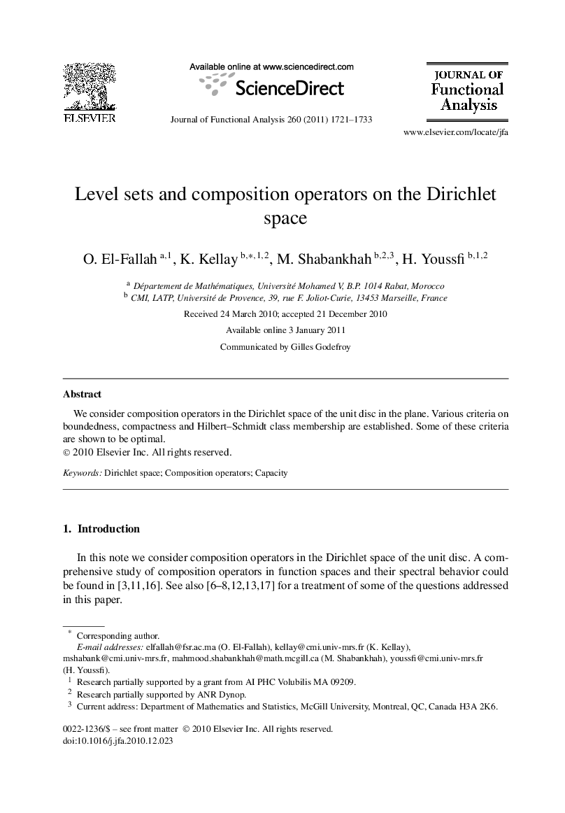 Level sets and composition operators on the Dirichlet space