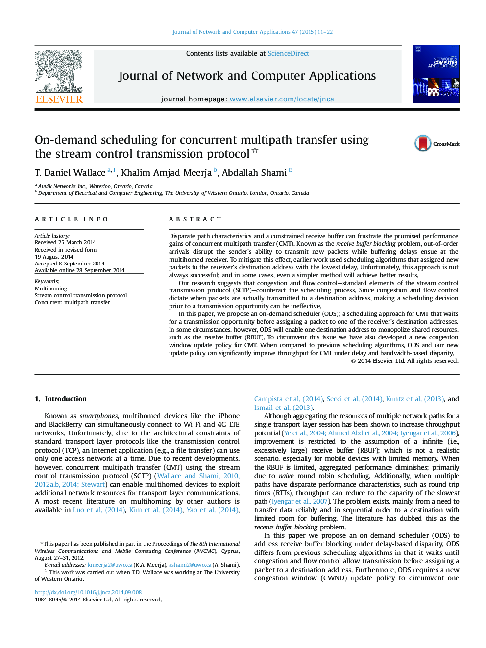 On-demand scheduling for concurrent multipath transfer using the stream control transmission protocol 