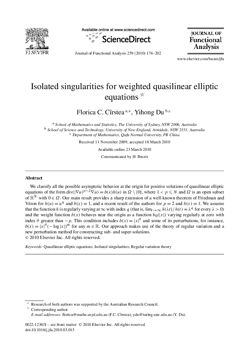 Isolated singularities for weighted quasilinear elliptic equations 