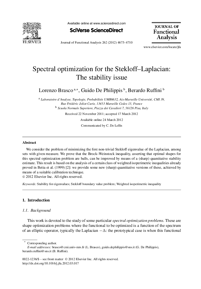 Spectral optimization for the Stekloff–Laplacian: The stability issue