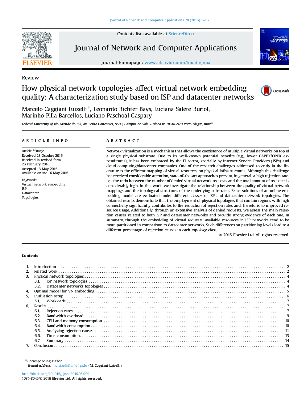 How physical network topologies affect virtual network embedding quality: A characterization study based on ISP and datacenter networks
