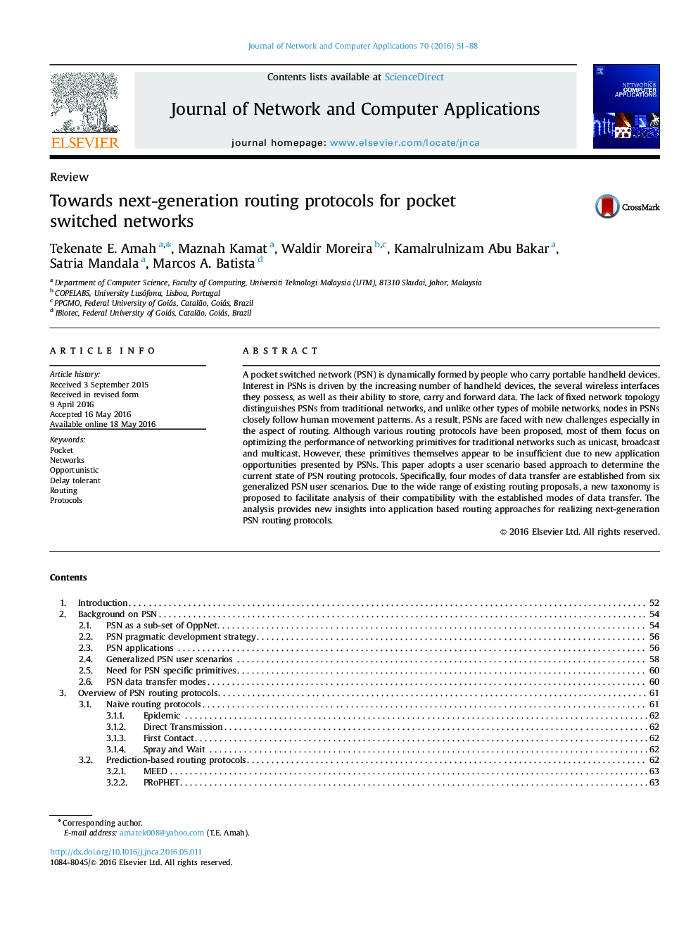 Towards next-generation routing protocols for pocket switched networks