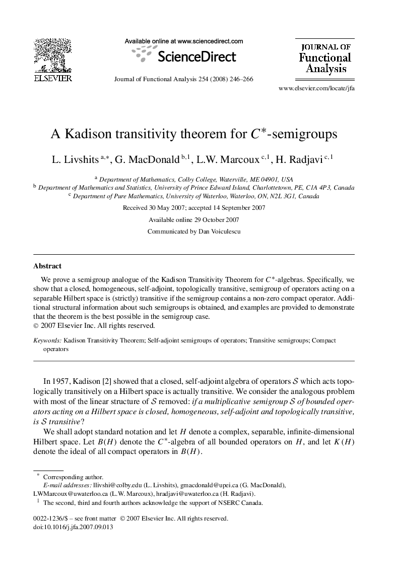 A Kadison transitivity theorem for C∗-semigroups