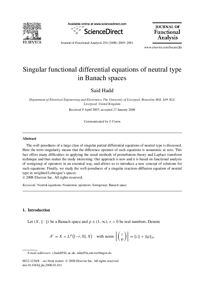 Singular functional differential equations of neutral type in Banach spaces