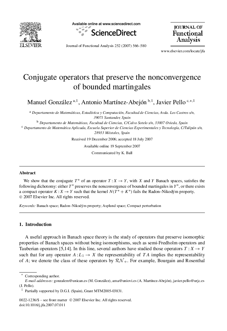 Conjugate operators that preserve the nonconvergence of bounded martingales