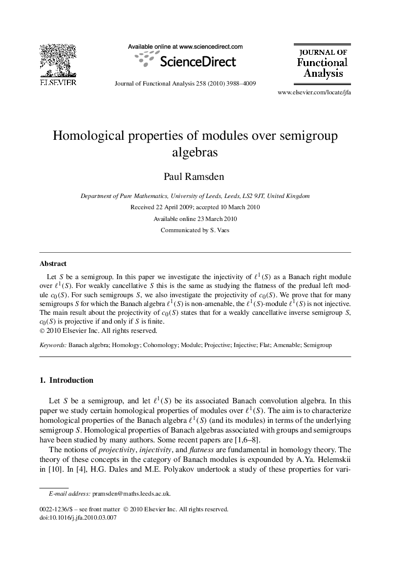 Homological properties of modules over semigroup algebras