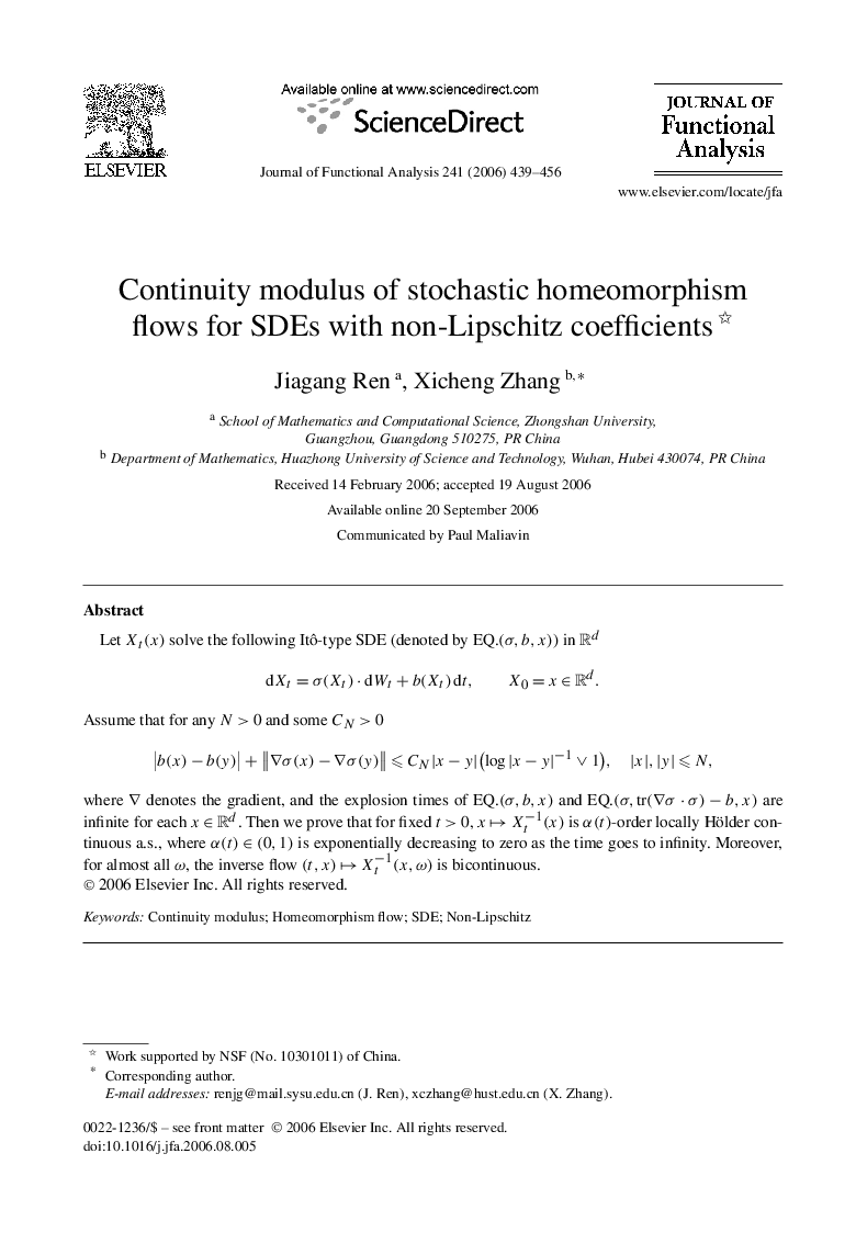 Continuity modulus of stochastic homeomorphism flows for SDEs with non-Lipschitz coefficients 