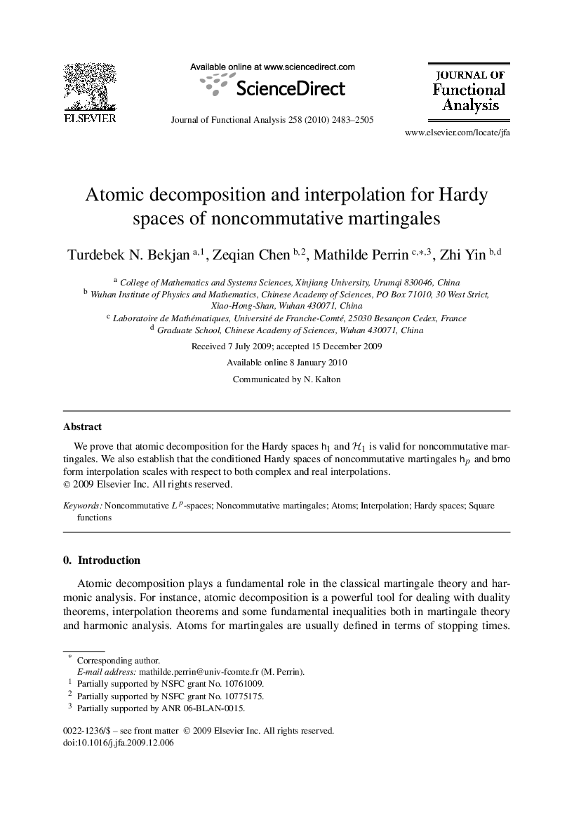 Atomic decomposition and interpolation for Hardy spaces of noncommutative martingales