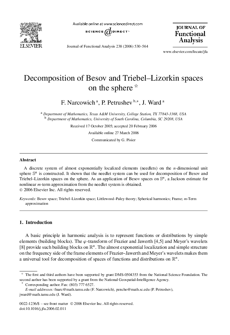 Decomposition of Besov and Triebel–Lizorkin spaces on the sphere 