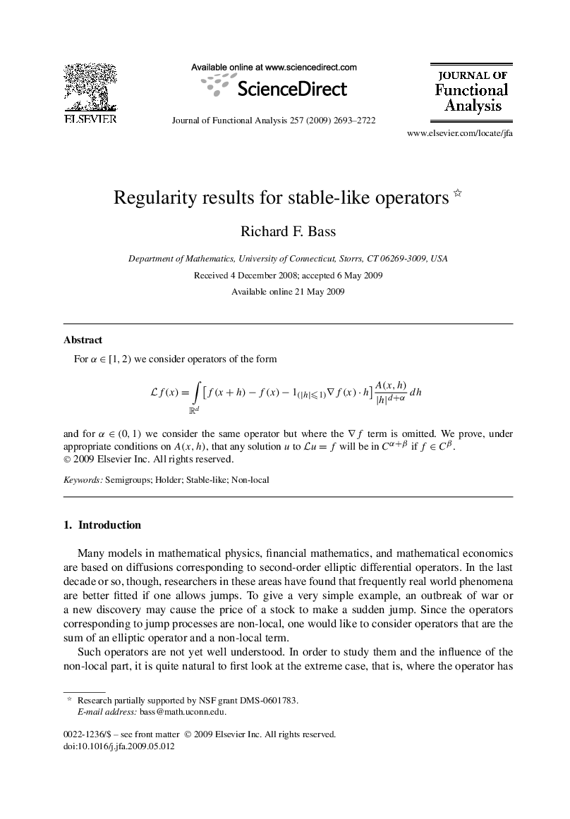 Regularity results for stable-like operators 