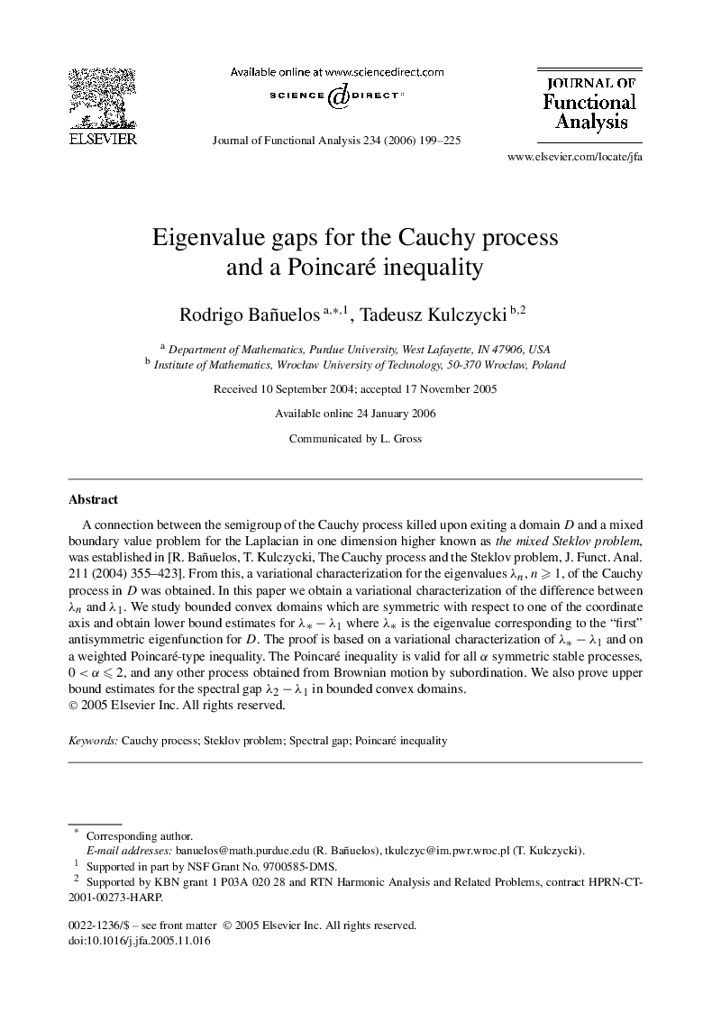 Eigenvalue gaps for the Cauchy process and a Poincaré inequality